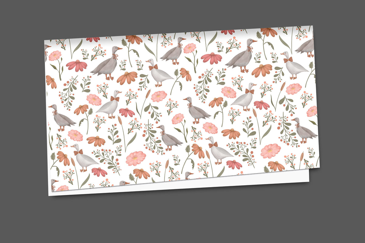 Boho Duck Gift Wrap Paper - Matte/Satin Finish