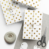 Gold Dots Christmas Gift Wrap