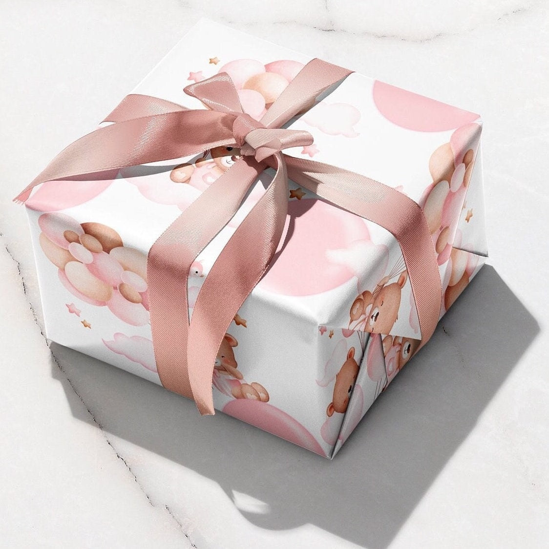 Baby Shower Gift Wrap Newborn Wrapping Paper Custom Girl Gift Wrap Baby Pink Paper Wrap Custom Gift Wrapping Paper Baby Shower Pink Paper