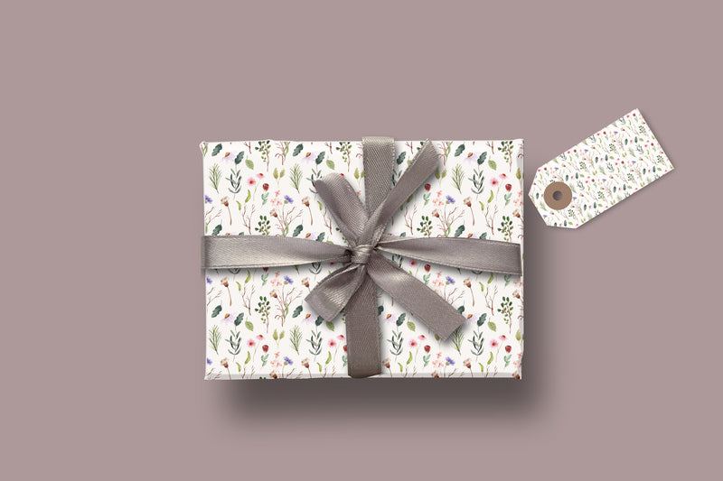 Copy of Boho Floral Gift Wrap Paper - Matte/Satin Finish