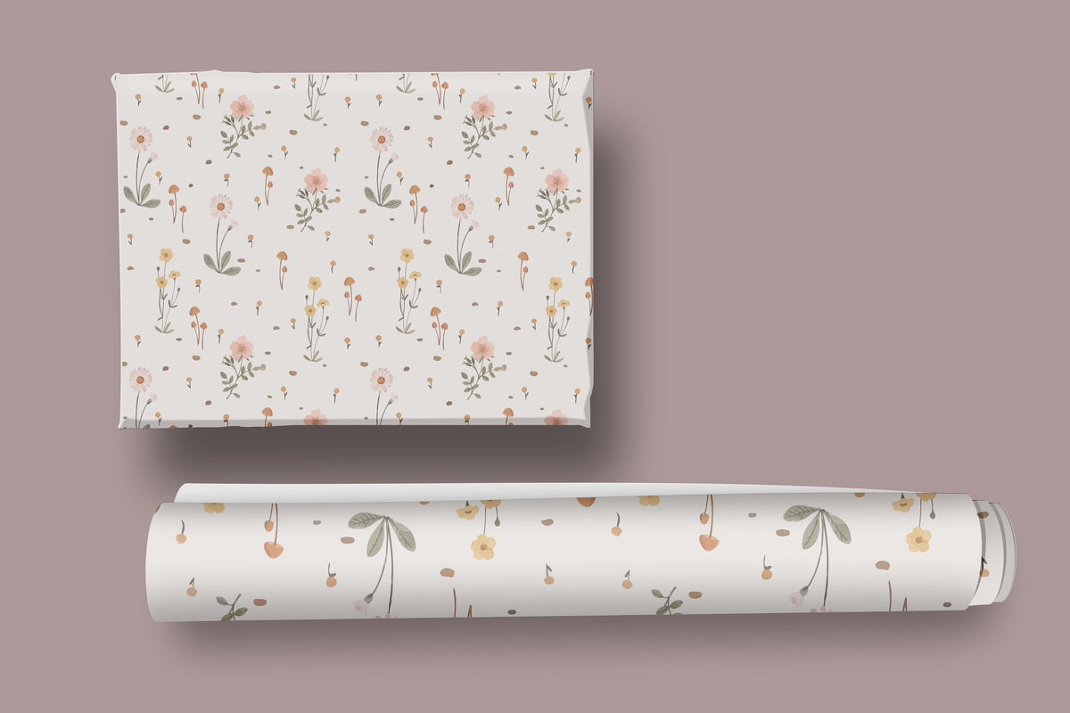 Boho Floral Gift Wrap Paper Floral Custom Gift Wrapping Paper Boho Style Birthday Wrap Custom Engagement Gift Paper Floral Elegant Gift Wrap
