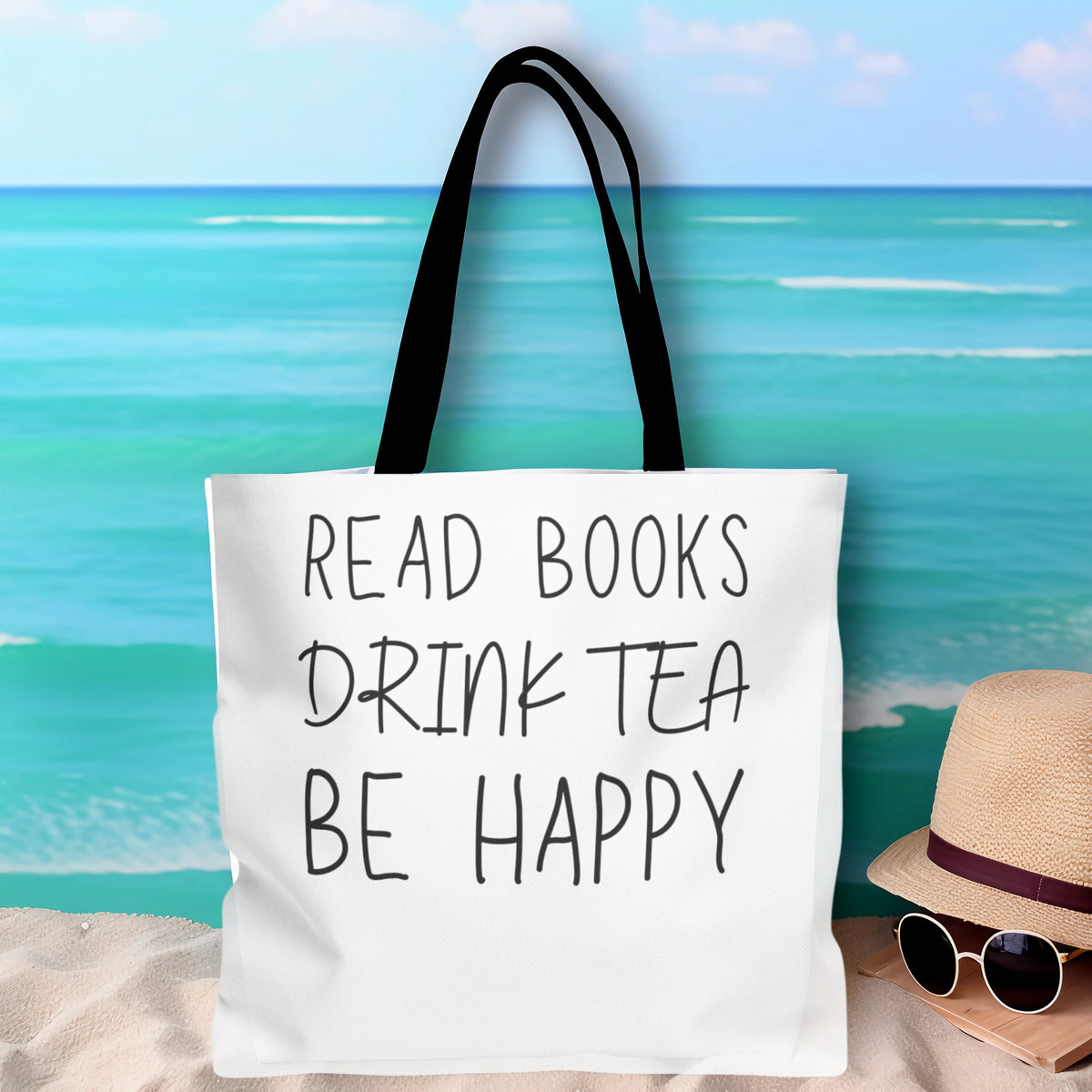 Custom Tote Bag Gift for Librarian Teacher Appreciation Gift Tote Bag for Books Gift for Mom Tea Gift Book Carryall Bag Cute Pool Bag Gift