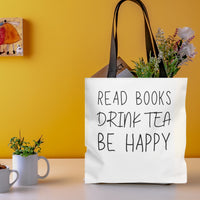 Custom Tote Bag Gift for Librarian Teacher Appreciation Gift Tote Bag for Books Gift for Mom Tea Gift Book Carryall Bag Cute Pool Bag Gift