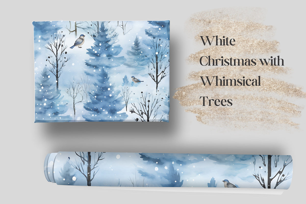 White Christmas Gift Wrap