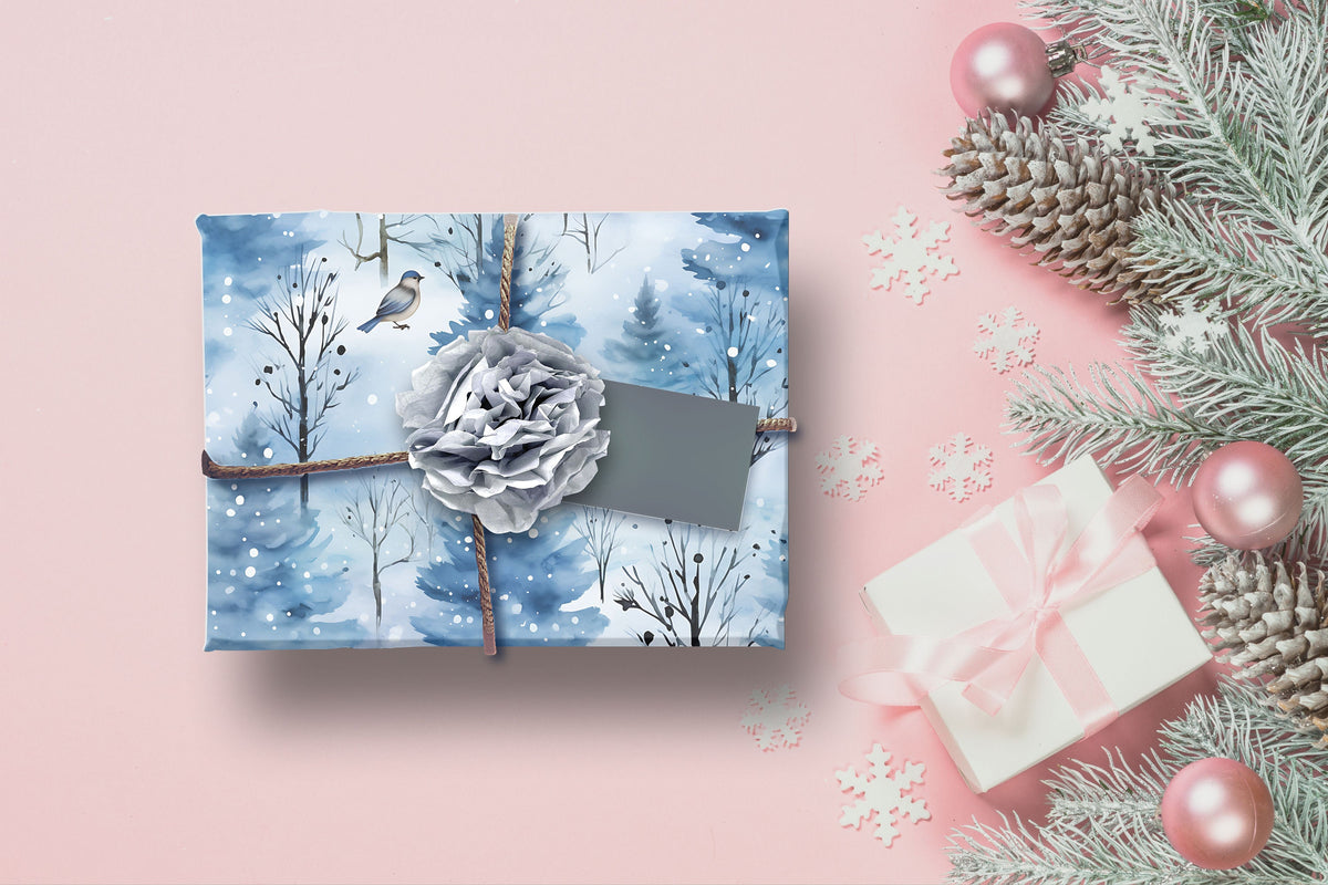 White Christmas Gift Wrap