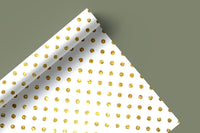 Gold Dots Christmas Gift Wrap