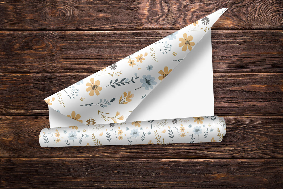 Boho Baby Shower Wrapping Paper Wildflower Gift Wrap Paper Boho Floral Wrapping Paper Birthday Gift Paper Boho Christmas Wrapping Gift Paper