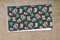 Western Christmas Wrapping Paper Cowgirl Gift Wrap Christmas Horse Gift Paper Cowgirl Country Christmas Gift Wrapping Paper Green Gift Wrap