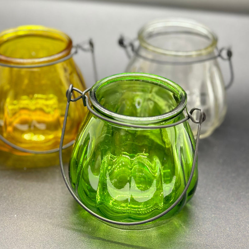 Tealight Candle Holder Mini Glass Candle Hanging Colored Tealight Holder Colored Glass Hanging Candle Holder Gift Housewarming Candle Holder