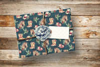 Western Christmas Wrapping Paper Cowgirl Gift Wrap Christmas Horse Gift Paper Cowgirl Country Christmas Gift Wrapping Paper Green Gift Wrap