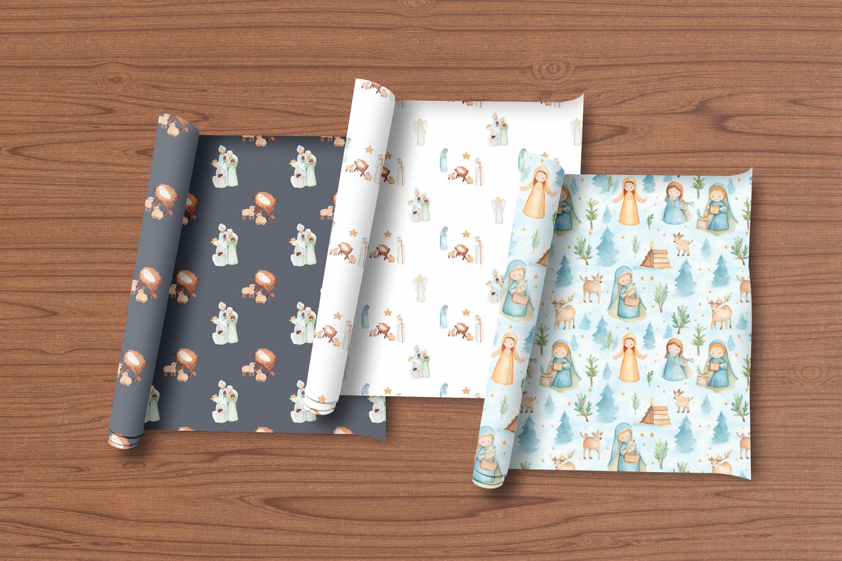 Christian Christmas Gift Wrap Rolls Religious Christmas Paper Nativity Gift Wrapping Paper Christmas Wrapping Paper Gift Wrap Christmas Roll