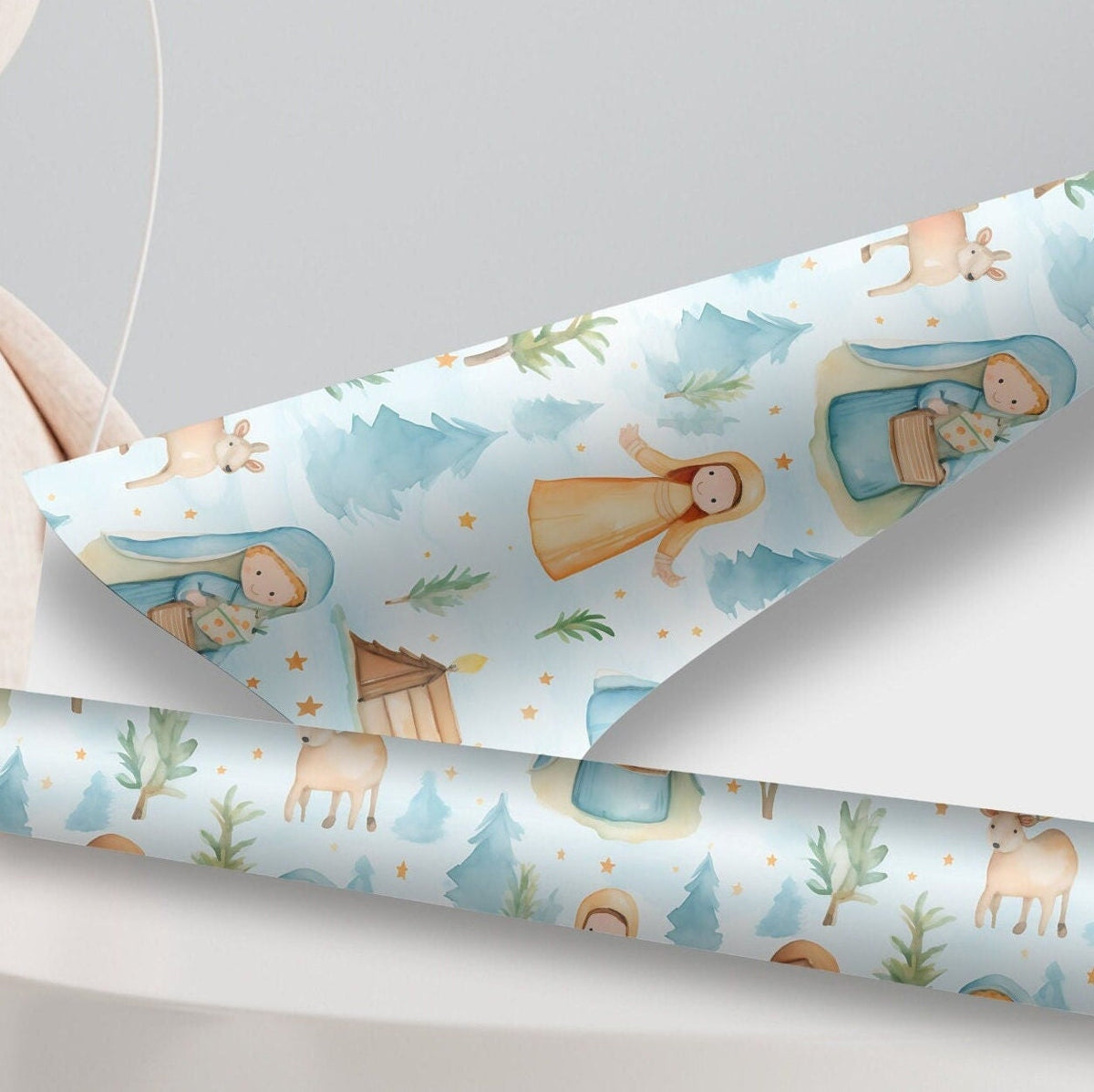 Christmas Paper Nativity Gift Wrapping Paper Christmas Wrapping Paper Gift Wrap Christmas Roll Christian Christmas Gift Wrap Roll Religious