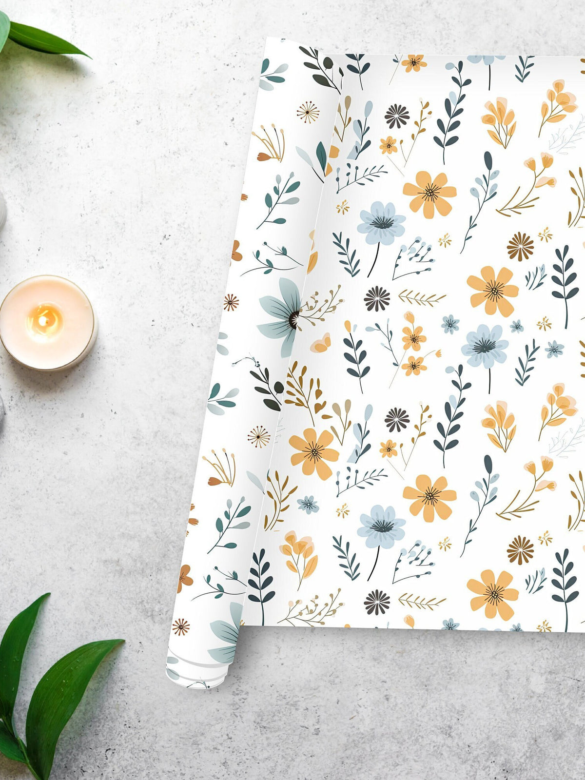 Boho Baby Shower Wrapping Paper Wildflower Gift Wrap Paper Boho Floral Wrapping Paper Birthday Gift Paper Boho Christmas Wrapping Gift Paper