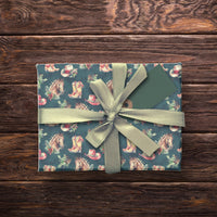 Western Christmas Wrapping Paper Cowgirl Gift Wrap Christmas Horse Gift Paper Cowgirl Country Christmas Gift Wrapping Paper Green Gift Wrap