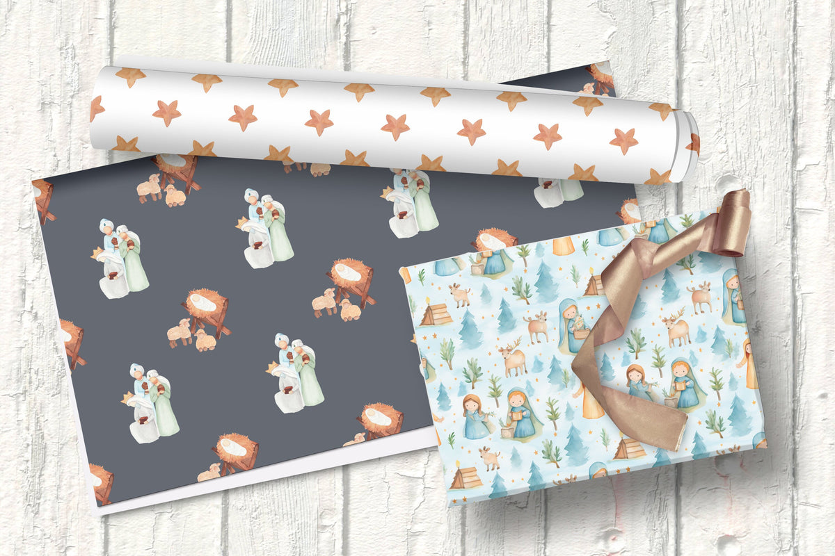 Christian Christmas Gift Wrap Rolls Religious Christmas Paper Nativity Gift Wrapping Paper Christmas Wrapping Paper Gift Wrap Christmas Roll