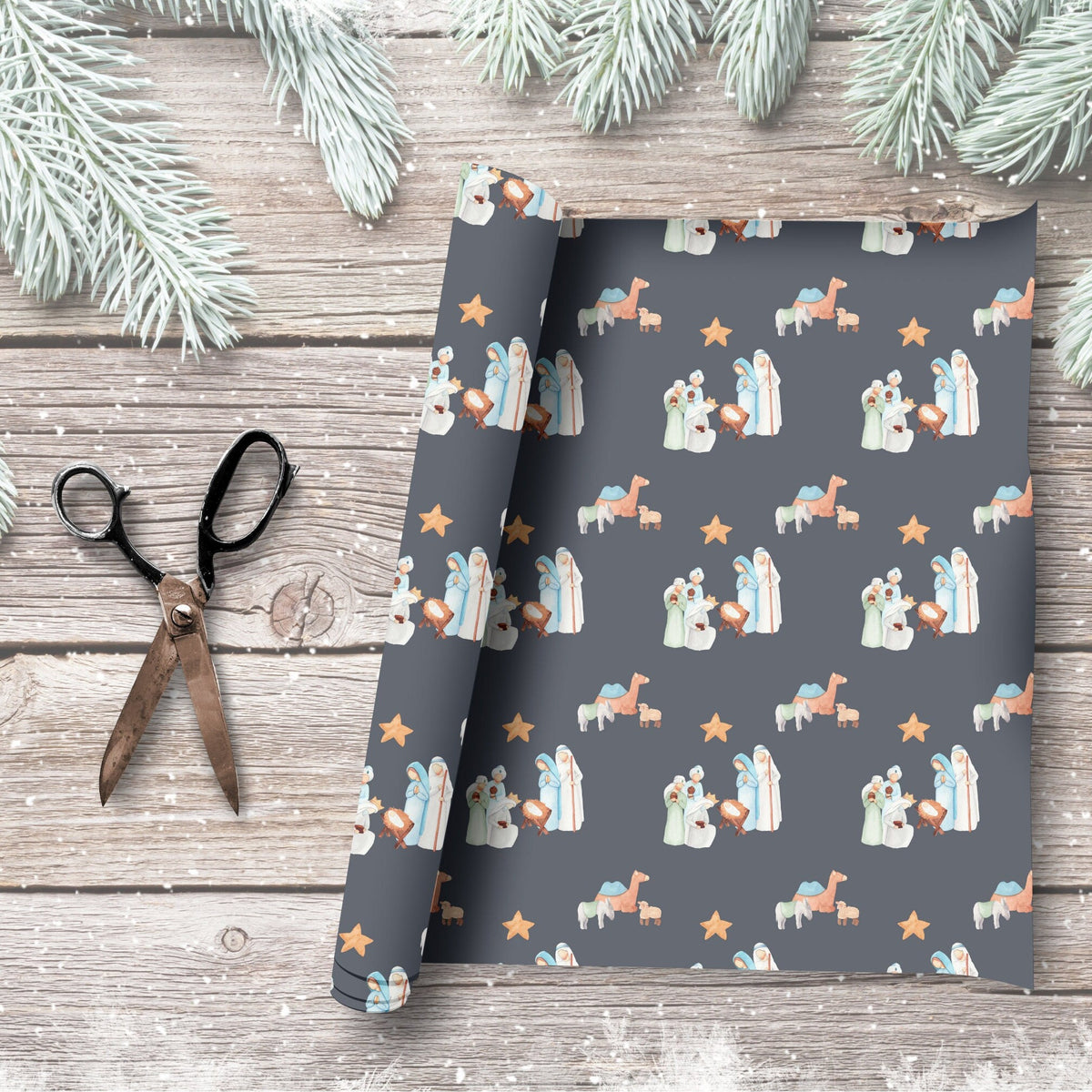 Christmas Paper Nativity Gift Wrapping Paper Christmas Wrapping Paper Gift Wrap Christmas Roll Christian Christmas Gift Wrap Roll Religious