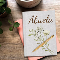 Abuela Gift Personalized Journal Custom Cover Notebook Gift for Nonna Wildflower Journal Gift for Granny Hardcover Lined Journal Mothers Day