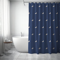 Guest Bathroom Idea Blue Boho Children Bath Custom Floor Mat Shower Curtain Boho Personalized Name Bath Mat Custom Shower Mat Boho Moon