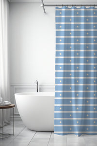 Nautical Decor Blue Children Bath Custom Floor Mat Shower Curtain Personalized Name Bath Mat Custom Shower Mat Boho Star Guest Bathroom Idea