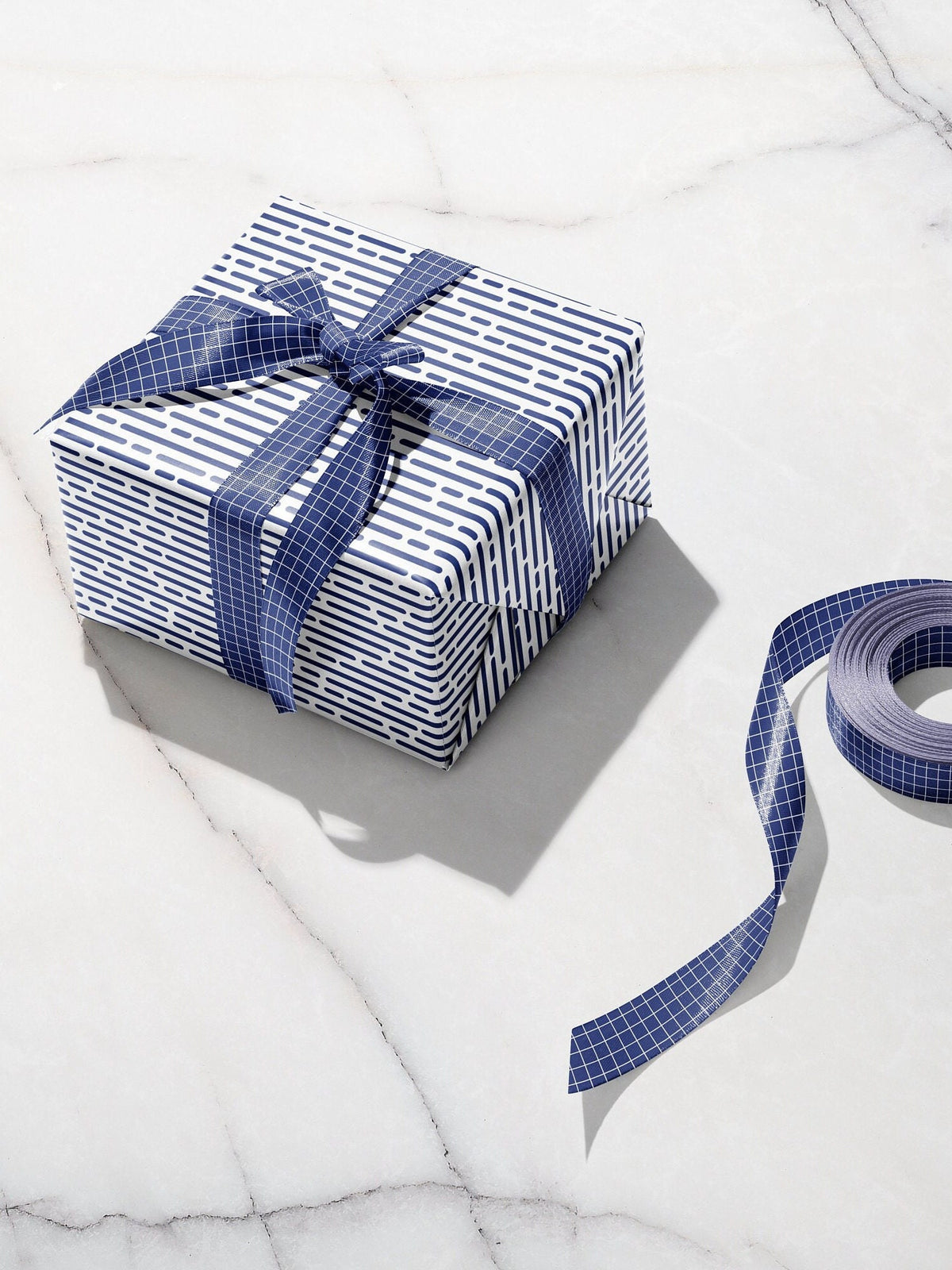 Nautical Gift Wrapping Paper Navy and White Gift Paper Minimalist Gift Wrap Blue and White Paper Bridal Shower Gift Engagement Wrap Paper