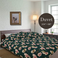 Flower Duvet Cover 3 Piece Bedding Set Cottagecore Bedroom Decor Floral Pillow Sham and Comforter Bed 3 Pc Set Dark Floral Duvet and Shams