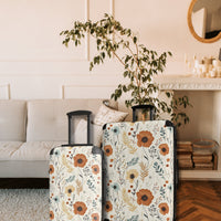 Boho Wildflower Suitcase Boho Personalize Luggage for Girls Weekend Custom Suitcase for Honeymoon Travel Accessory Floral Boho Bridesmaid