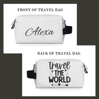 Personalize Name Travel Accessory Bag Custom Toiletry Case Travel Bag for Weekend Gift for Sister Traveling Luggage Gift for Friend Custom