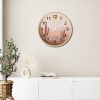 Boho Western Wall Clock for Living Clock Gift for New Home Owner Gift Western Boho Wall Decor Minimalist Clock Wood and Quartz Boho Decor