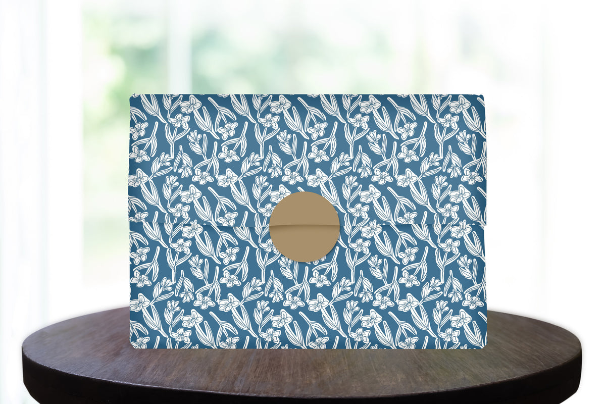 Wedding Floral Gift Wrapping Paper for Bride Custom Gift Paper for Wedding Gift Blue and White Wrap Anniversary Paper Gift for Bridal Shower