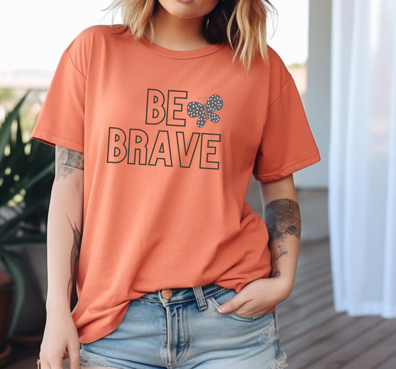Be Brave Shirt Comfort Color Tshirt Women Trendy Inspirational Shirt Be Brave Boho Mama T-Shirt Unisex Oversized Motivational Gift for Woman