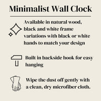 Boho Wall Clock for Country Western Boho Wall Decor Gift for New Home Owner Gift for Boho Mama Mountain Range Neutral Decoration Bohemian