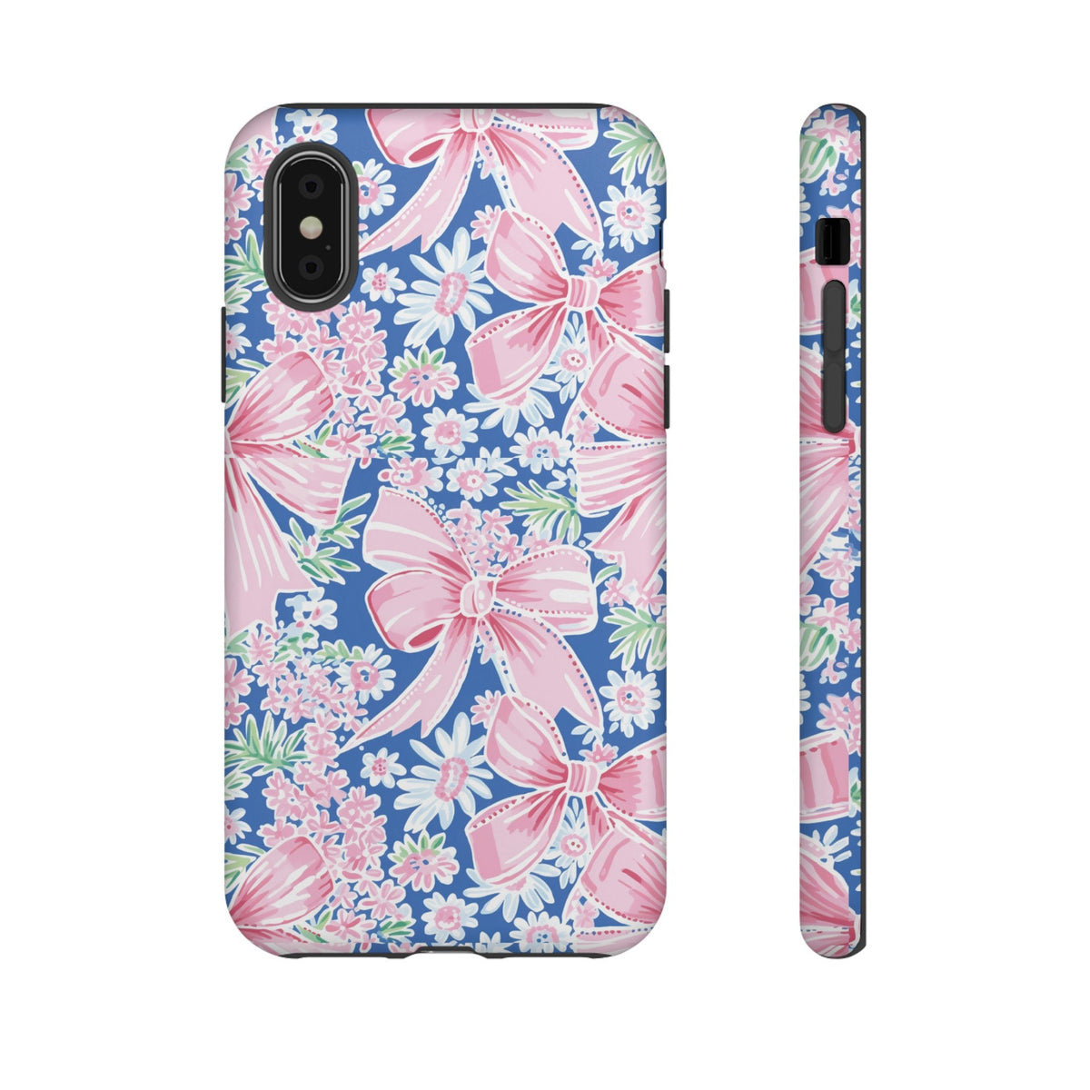 Coquette Pink Bow Phone Case for Apple Phone Girly Samsung Cover for soft girl Aesthetic Ribbon Phone Cover Gift for Friend Bow Blue case