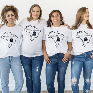 Church Group T Shirt Mission Minded Custom Tee Shirt Christian Faith Shirt Mission Minded T Shirt Brazil T-Shirt Christian Tee Shirt Brazil - The Ripple Effect Co.US