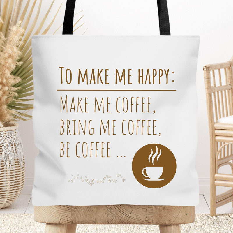 Coffee Lover Tote Bag, Coffee Date Book Bag, Gift for Coffee Lover, Bag for Coffee Drinker, Coffee Shop Tote Bag, Gift for Book Reader - The Ripple Effect Co.US