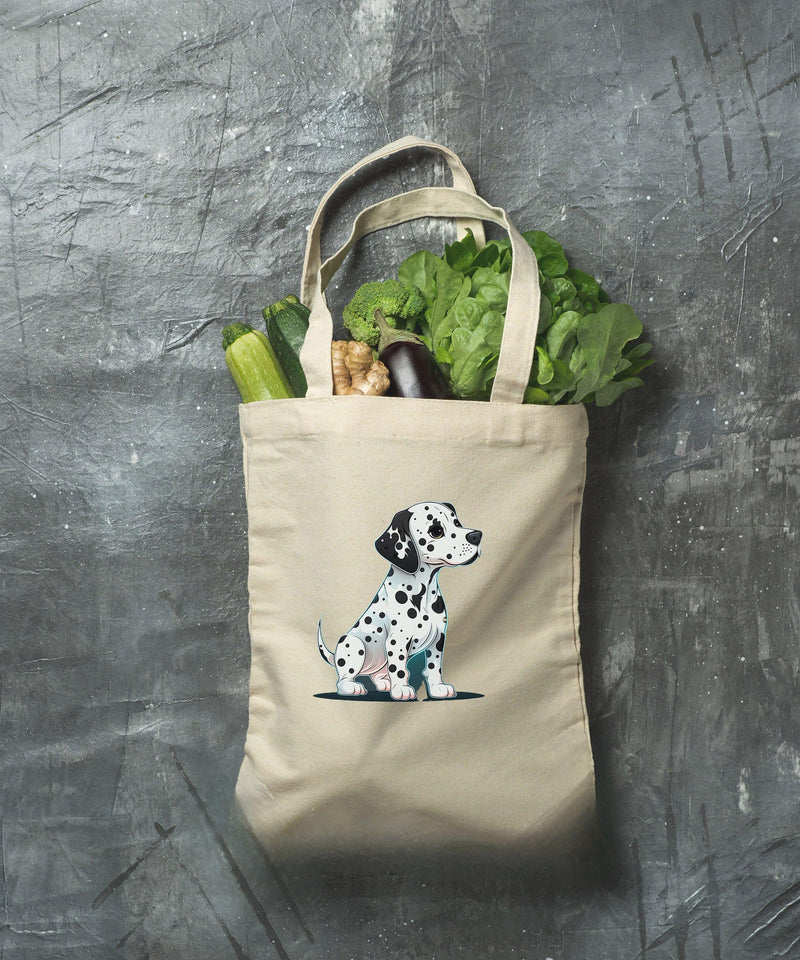 Custom Dalmatian Canvas Tote Bag Custom Dog Mom Organic Canvas Gift for Dog Mama Tote Bag Personalize Tote Bag Shopping Eco Friendly Tote - The Ripple Effect Co.US