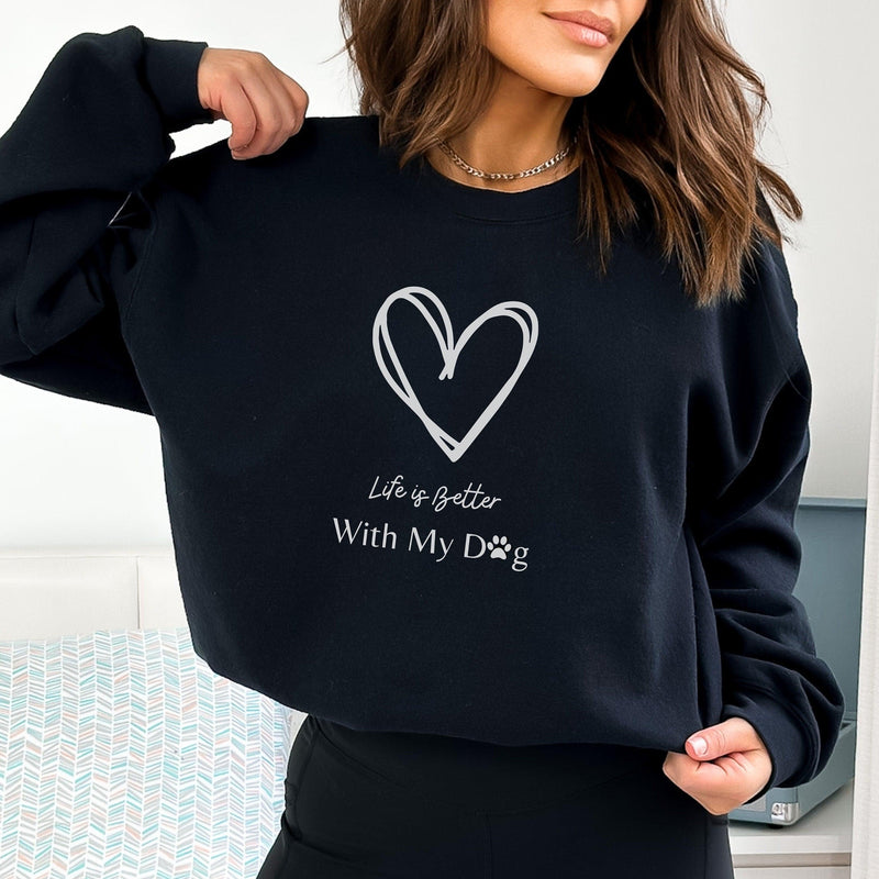 Dog Mom Sweatshirt Dog Lover Sweater Puppy Cute Gift for Dog Mama Custom Dog Pullover Gift - The Ripple Effect Co.US