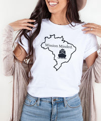 Church Group T Shirt Mission Minded Custom Tee Shirt Christian Faith Shirt Mission Minded T Shirt Brazil T-Shirt Christian Tee Shirt Brazil - The Ripple Effect Co.US