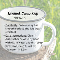 Outdoor Coffee Cup Personalize Glamping Cup Coffee Custom Mug Enamel Glamping Cup Glamping Coffee Mug Funny Camping Cup Custom Glamping Mug