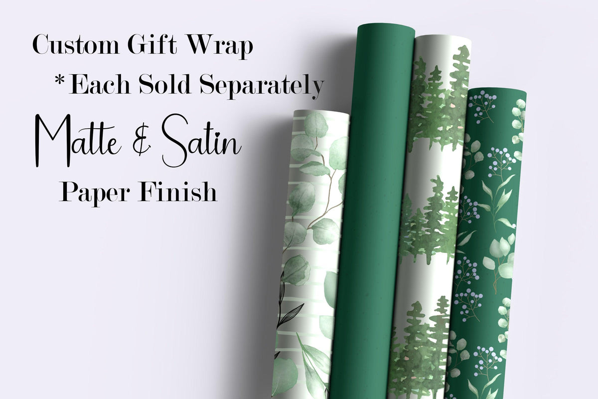 Greenery Custom Gift Wrap Custom Greenery Paper Wrap Custom Gift Wrapping Paper Bridal Shower Gift Wrap Engagement Custom Gift Wrap Paper - The Ripple Effect Co.US