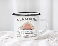 Outdoor Coffee Cup Personalize Glamping Cup Coffee Custom Mug Enamel Glamping Cup Glamping Coffee Mug Funny Camping Cup Custom Glamping Mug