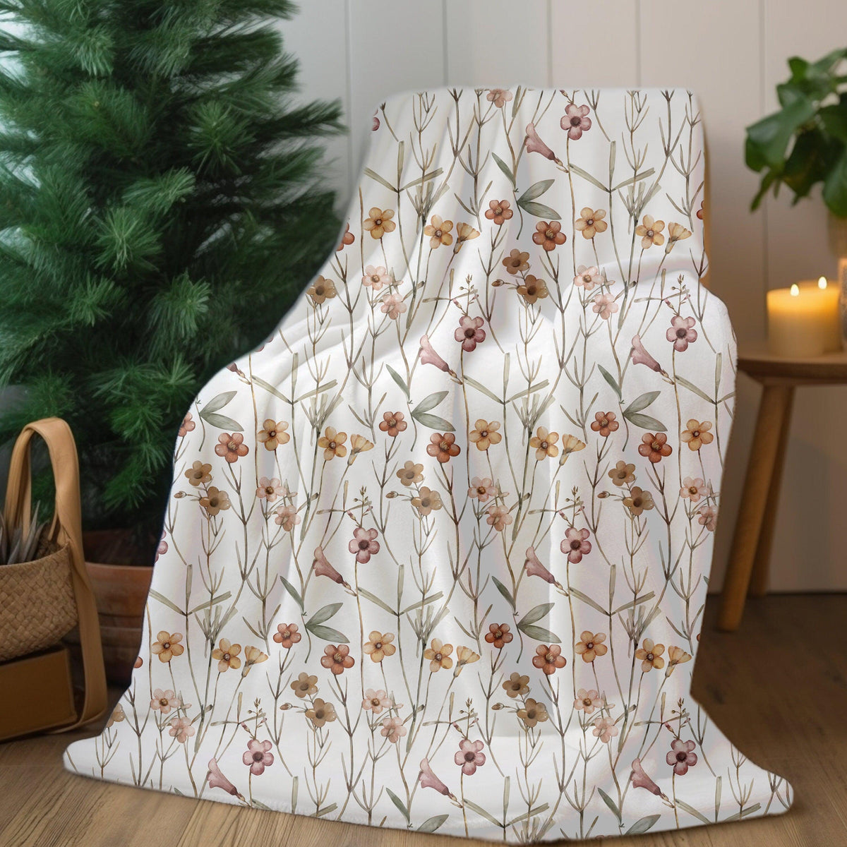 Cottage Core Gifts Wildflower Blanket Decor Vintage Cottagecore Throw Blanket Floral Plush Wildflower Blanket Fairycore Decor Gift for Her - The Ripple Effect Co.US