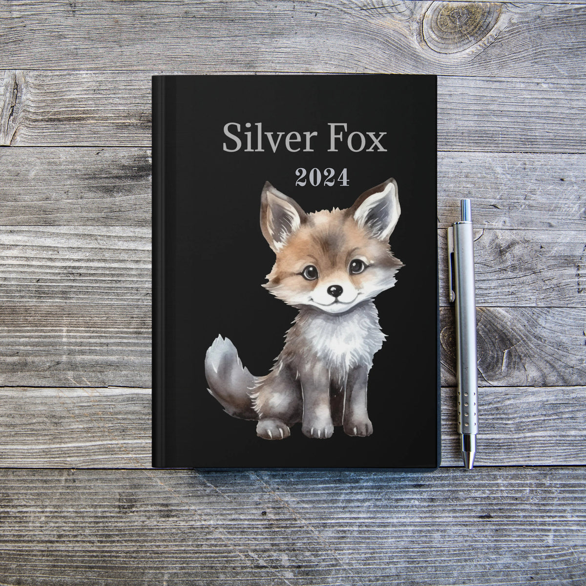 Gift for Grandma Personalized Notebook Journal Silver Fox Gift for Grandma from Grandkids Custom Hardcover Journal Gift from Husband Custom
