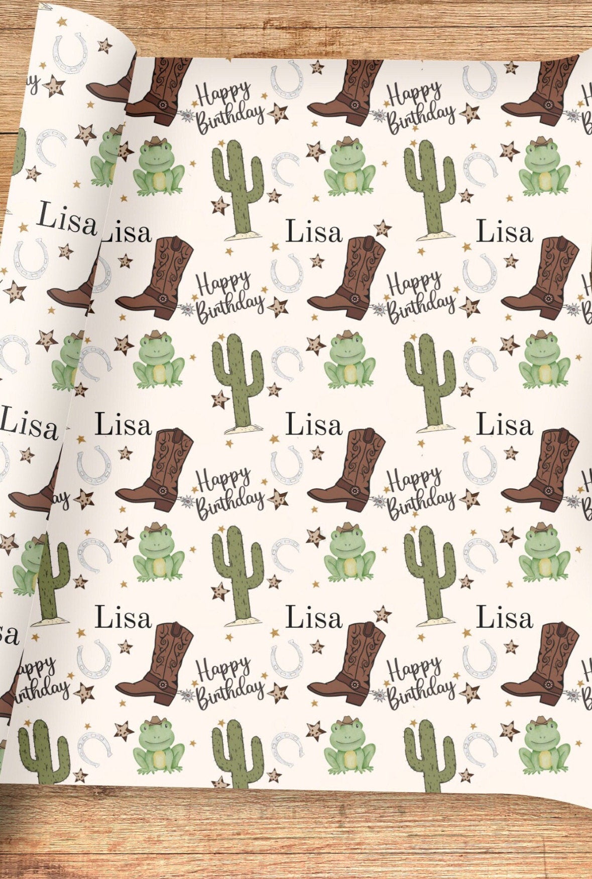 Western Cowboy Gift Wrapping Paper