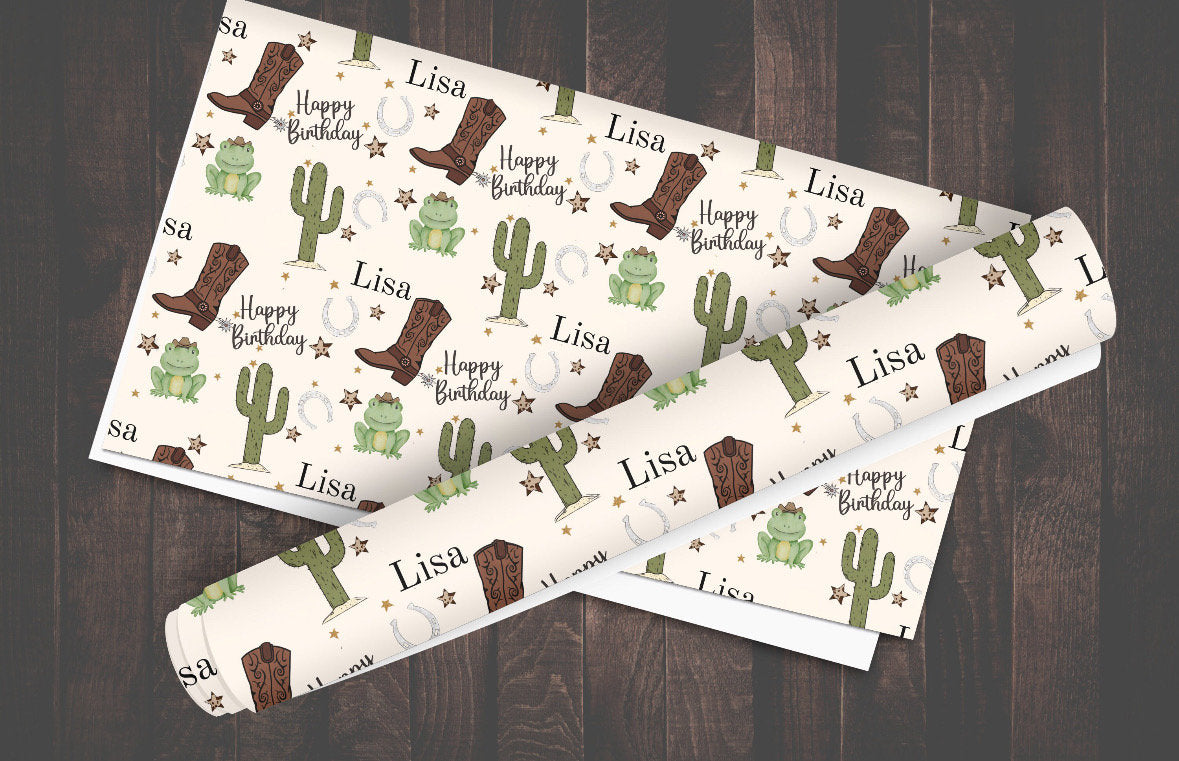 Western Cowboy Gift Wrapping Paper