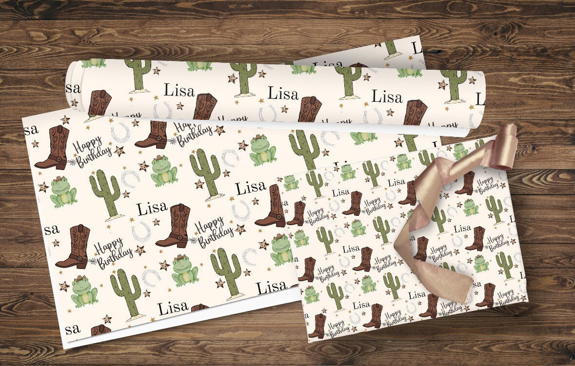 Western Cowboy Gift Wrapping Paper