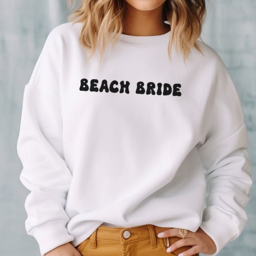 Personalized Name Beach Bachelorette Party Beach Babe and Bride Custom Shirts Coastal Cowgirl Last rodeo and Bach Girls Weekend Sweatshirt
