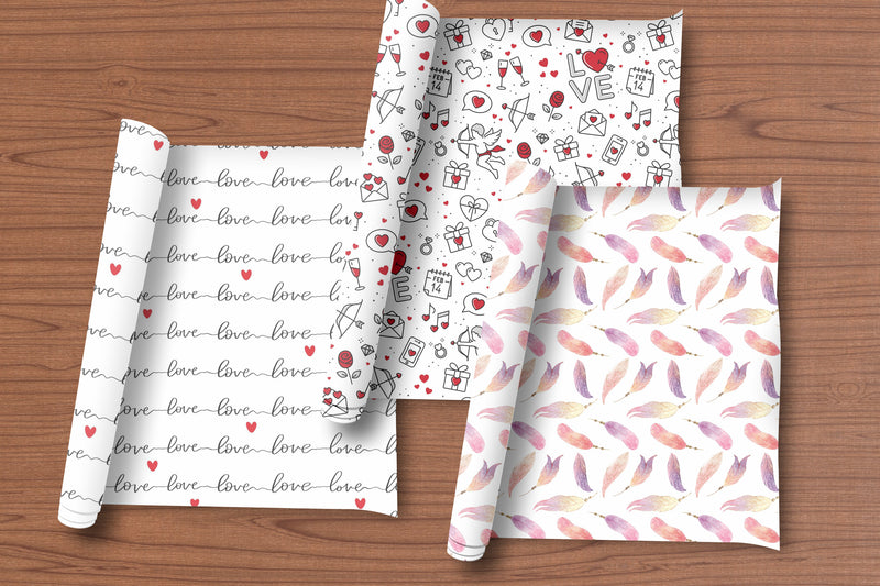 Gift Wrap Paper Bundle Valentine Gift Wrapping Paper Rolls Bundle Gift for Girlfriend Custom Valentine Paper Bulk Cottagecore Gift Paper