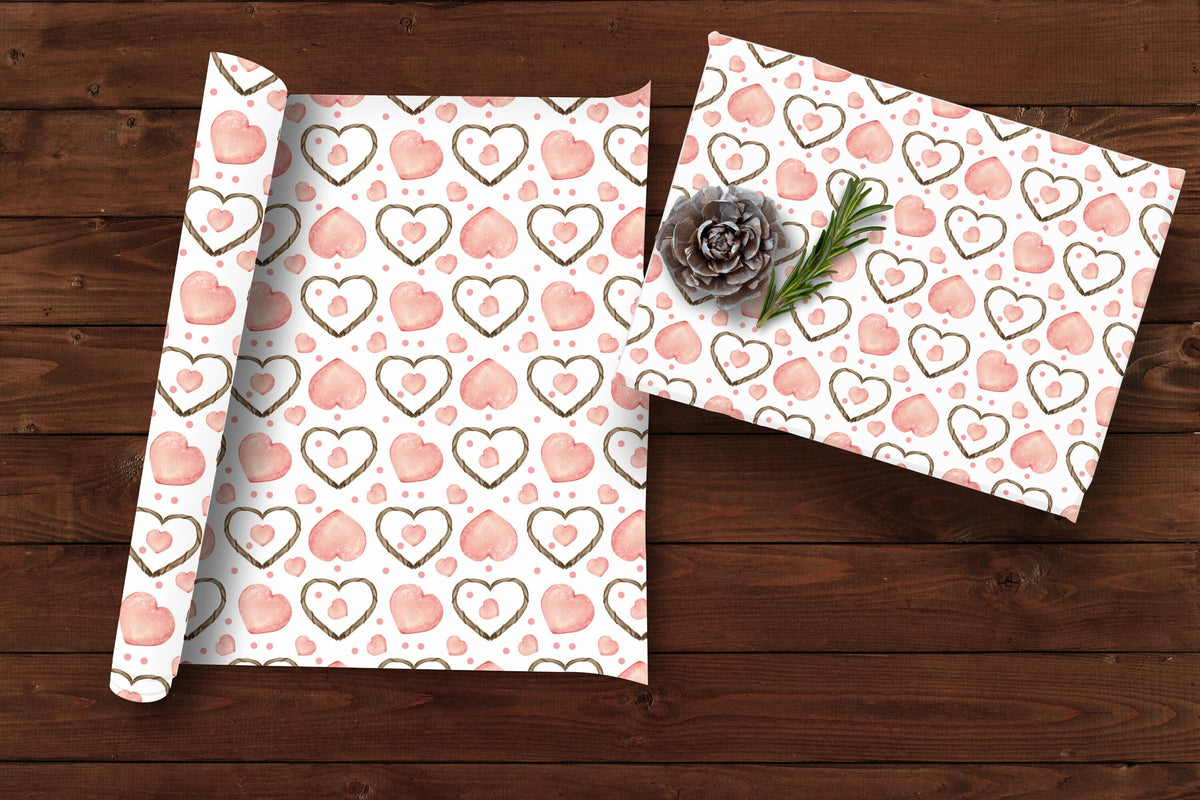 Gift Wrap Paper Bundle Valentine Gift Wrapping Paper Rolls Bundle Gift for Girlfriend Custom Valentine Paper Bulk Cottagecore Gift Paper