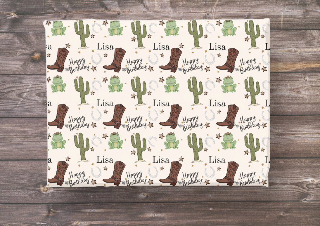 Western Cowboy Gift Wrapping Paper
