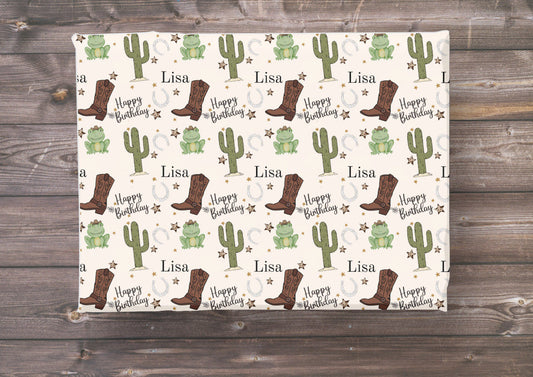 Western Cowboy Gift Wrapping Paper